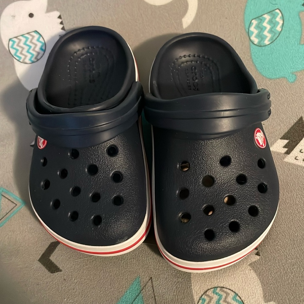 Blue boys Crocs baby/toddler size 6